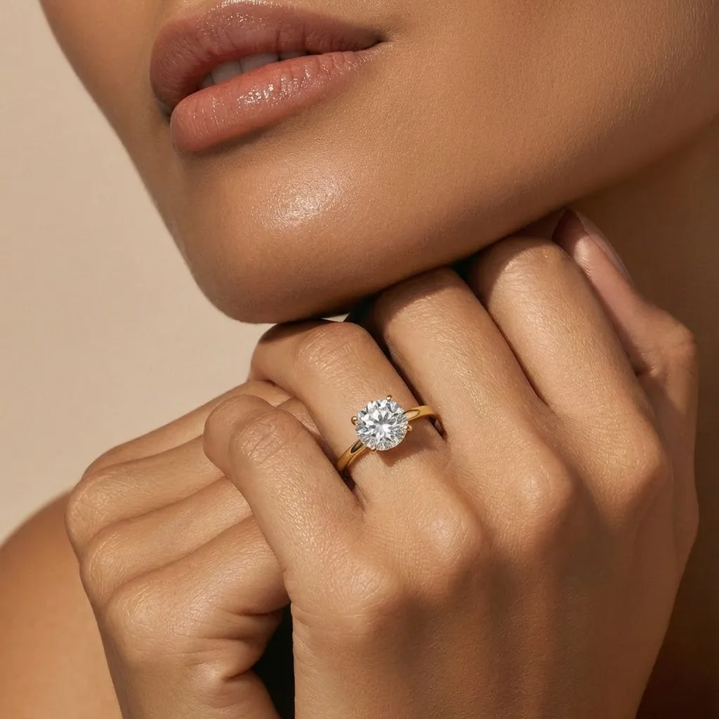 Female Engagement Ring 1.5 CT Moissanite