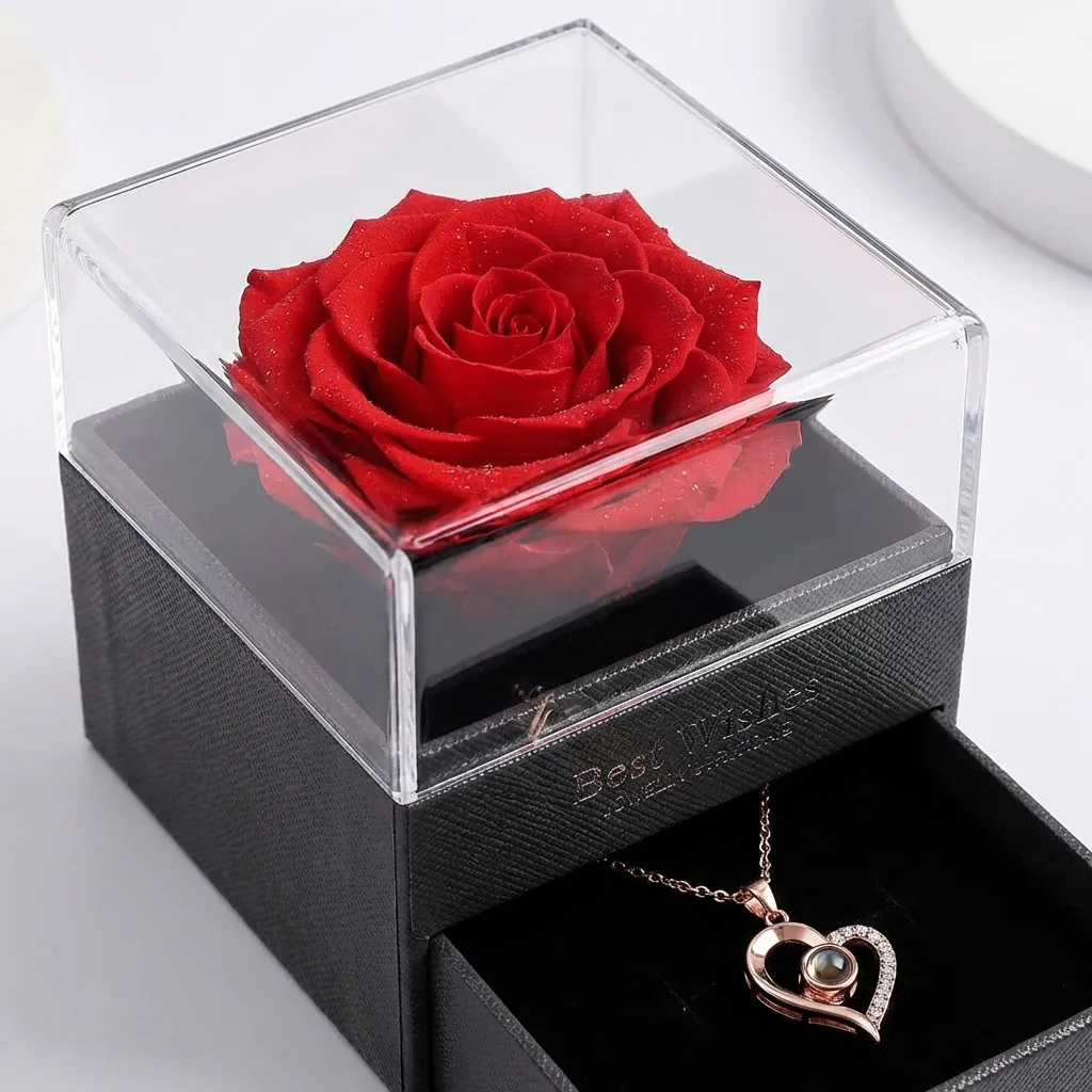 Preserved Rose And Necklace 2