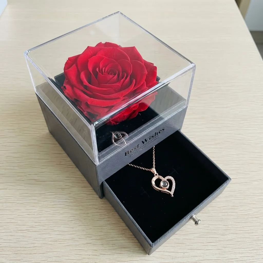Preserved Rose And Necklace 2
