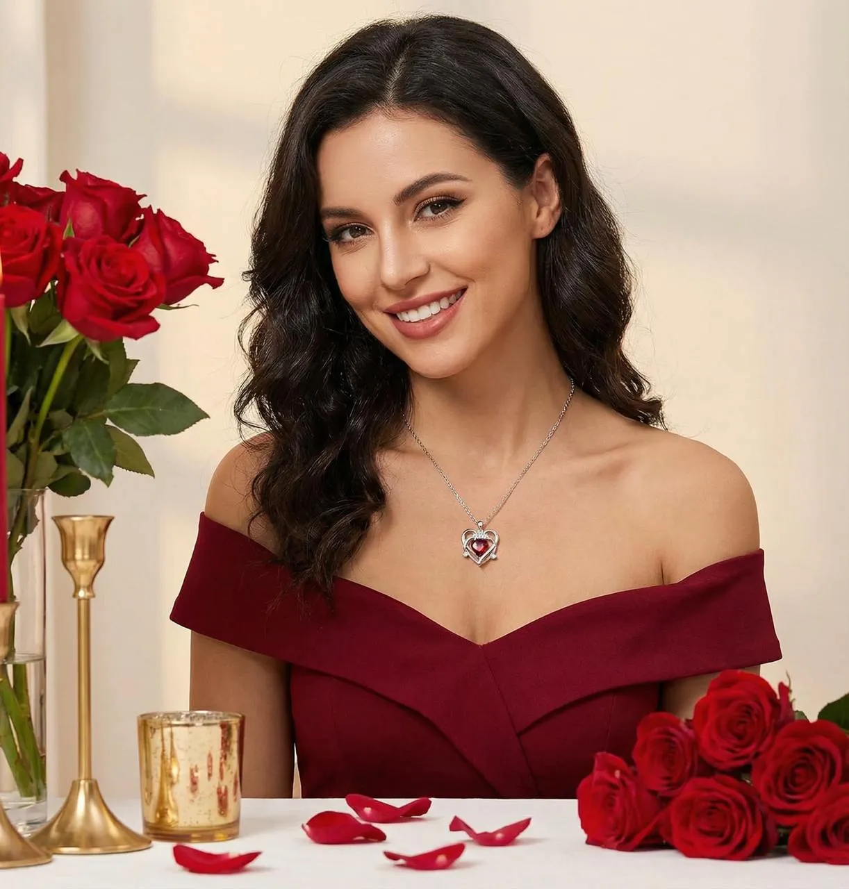 Preserved Rose And Necklace