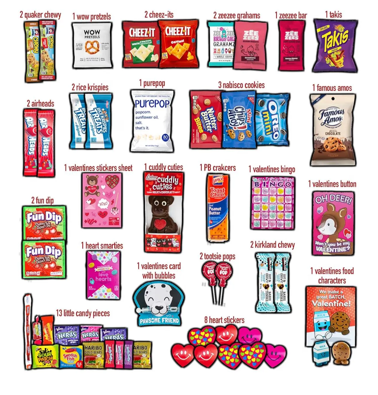 Valentine Day Snacks Package