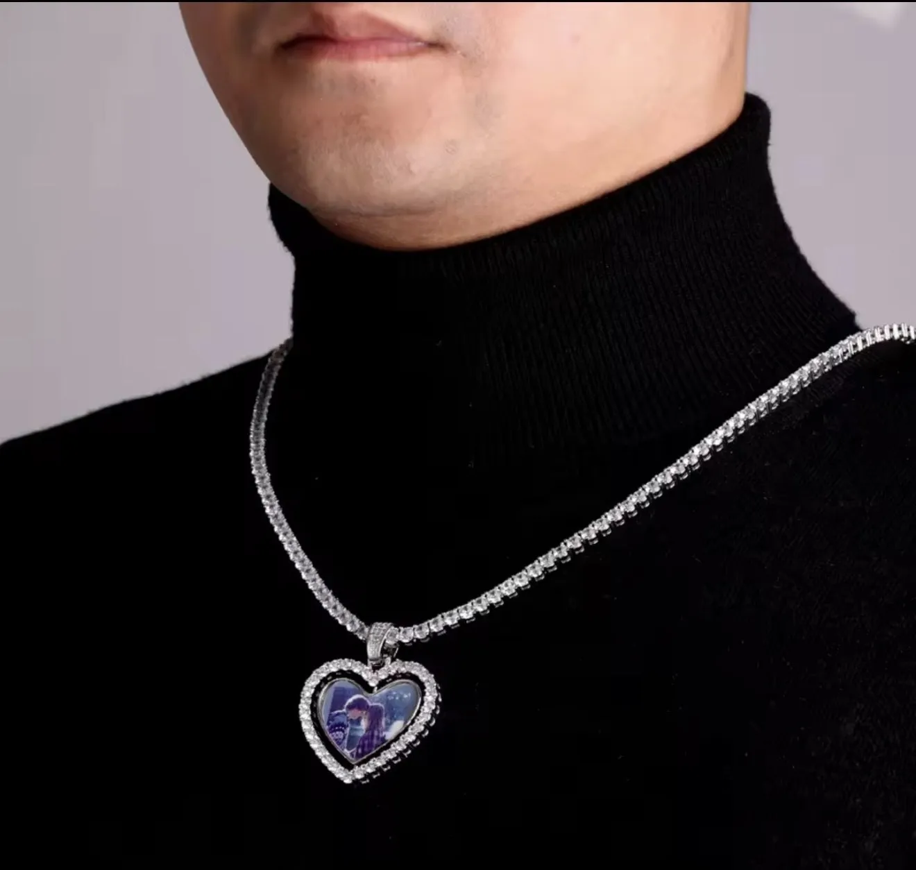 Customized Two Photo Necklace