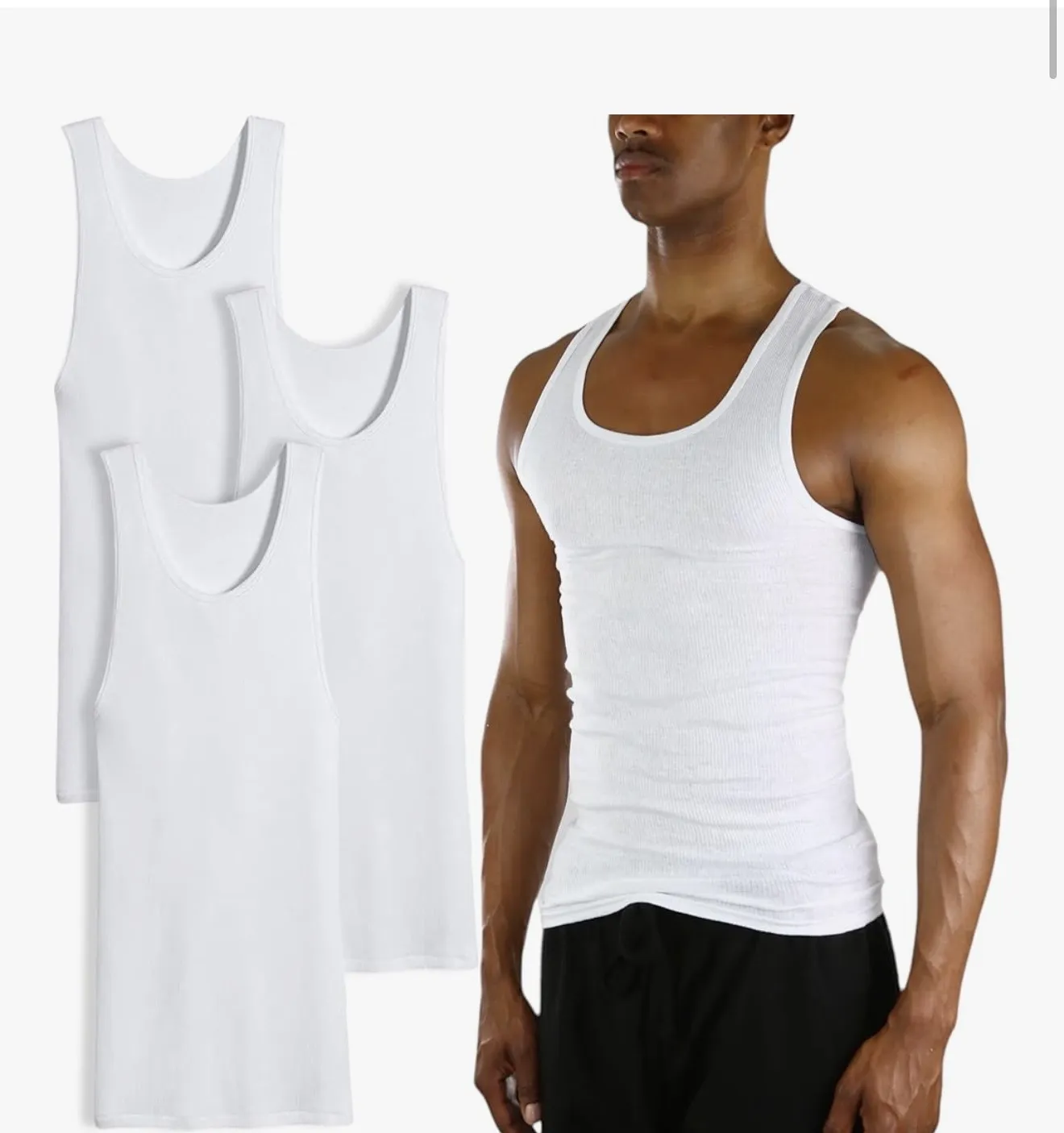 Men Tank Singlet 3pcs