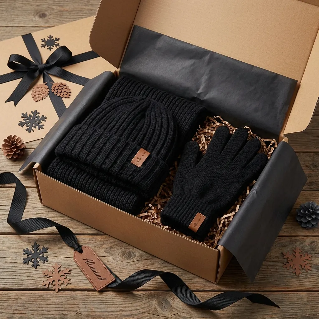 Winter Beanie Hat Scarf Gloves Set, Valentines,Christmas
