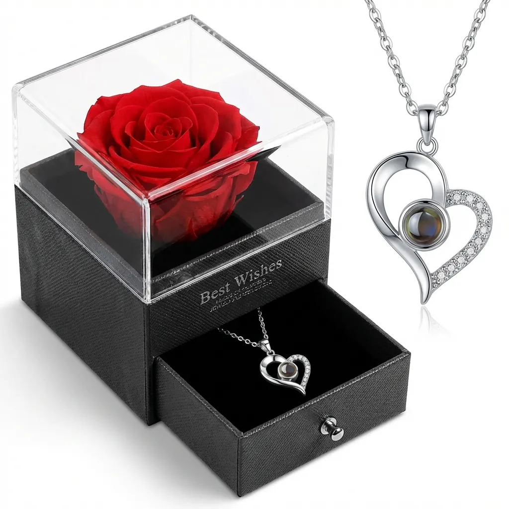 Preserved Rose And Necklace 2