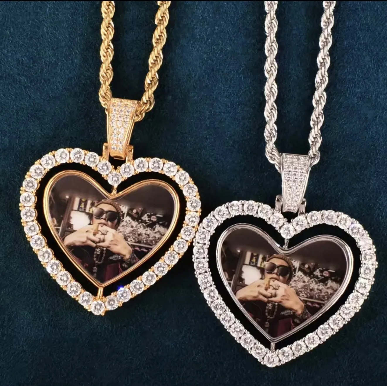 Customized Two Photo Necklace